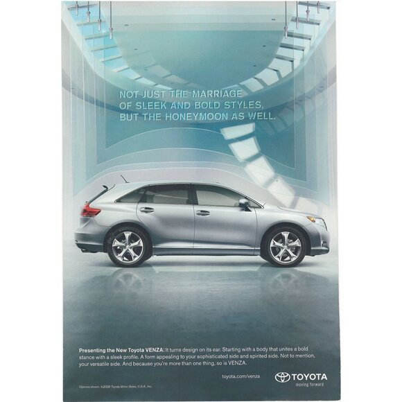 2009 Toyota Venza Car Automobile Full Page Print Ad Original u - Picture 1 of 1